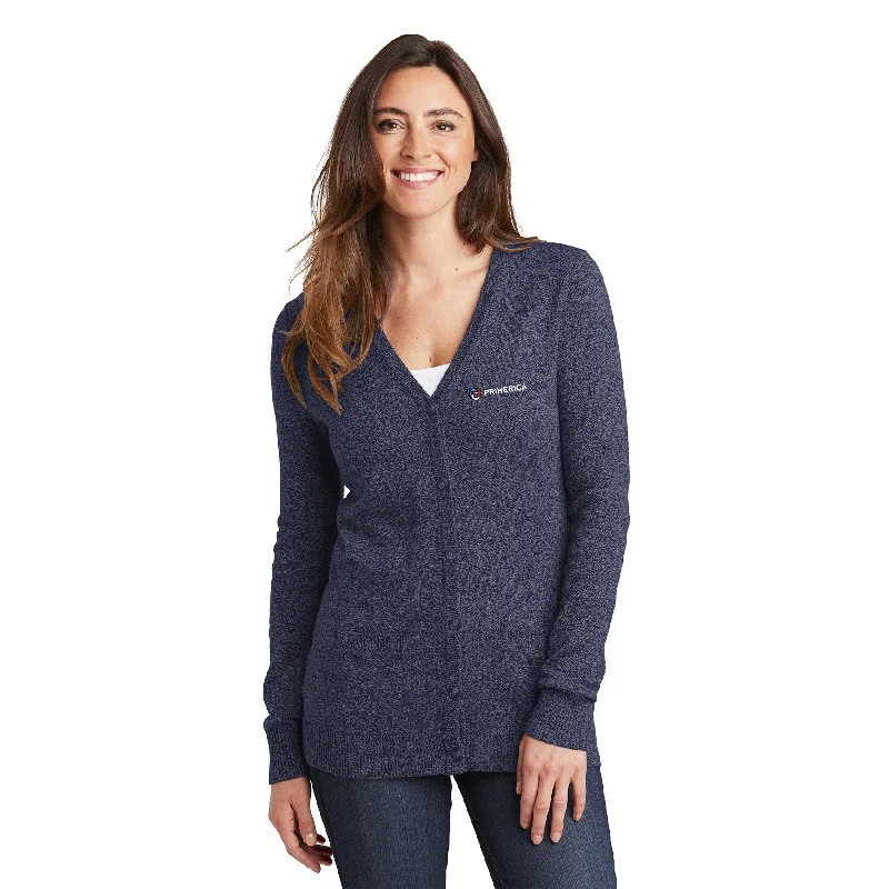 Port Authority Ladies Marled Cardigan Sweater