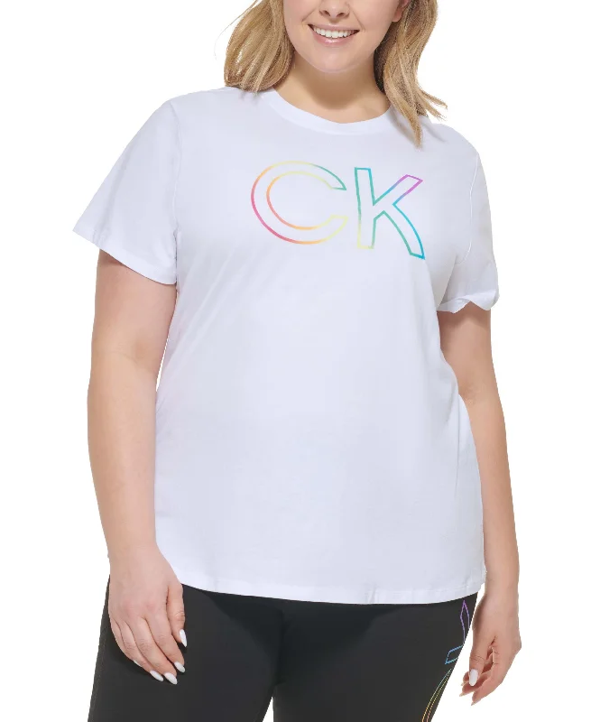 Calvin Klein Performance Plus Size Pride Ombre Logo T-Shirt