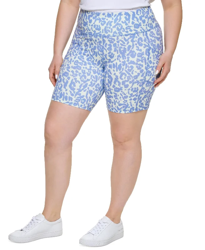 Calvin Klein Performance Plus Size Printed Bike Shorts