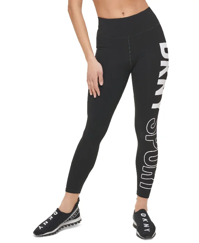 DKNY Sport Womens Exploded Sport Outline High Waist 7/8 Leggings