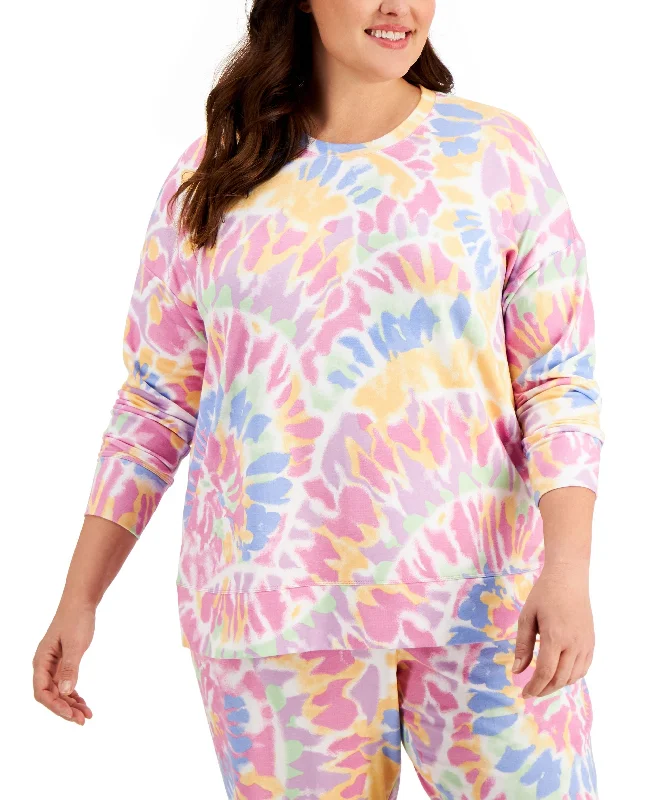 ID Ideology Plus Size Twisted Colors Long Sleeve Top