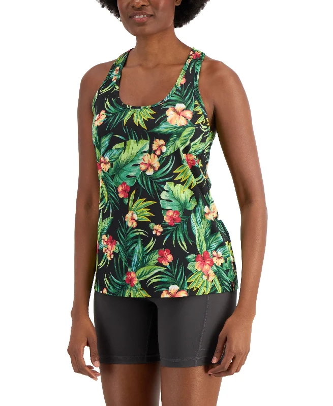 ID Ideology Womens Tropical Print Tank Top