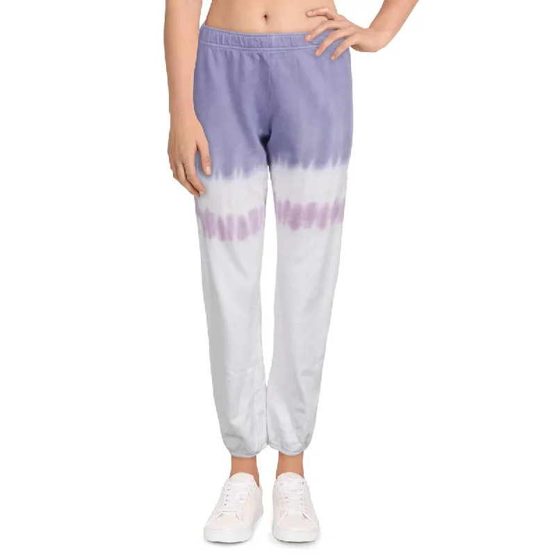 Monrow Womens Tie-Die Cotton Jogger Pants