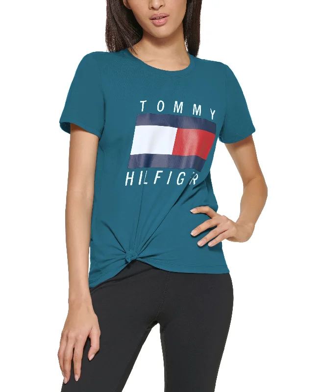 Tommy Hilfiger Sport Tie Front Logo T-Shirt