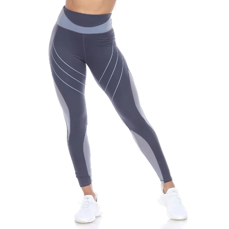 White Mark Womens High Waist Fitness Athletic Leggings