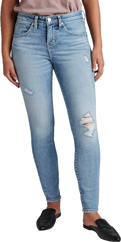 Cecilia Dallas Distressed Skinny Jeans In Blue