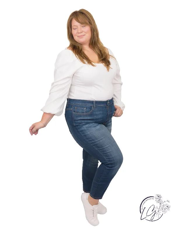 Curvy Tiffany Mid-Rise Relaxed Skinny by Judy Blue