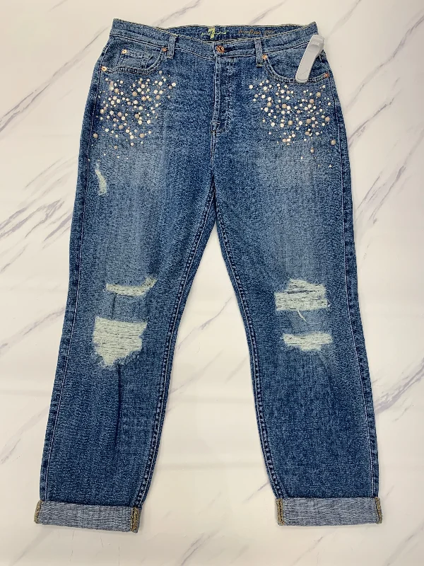 Jeans Boyfriend By 7 For All Mankind In Blue Denim, Size: 10