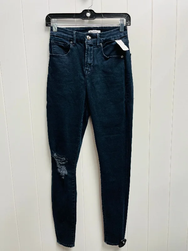 Jeans Skinny By Good American In Blue Denim, Size: 2