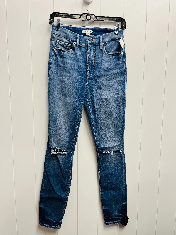 Jeans Skinny By Good American In Blue Denim, Size: 4