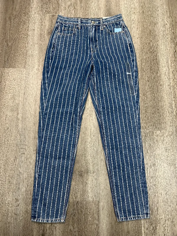 Jeans Straight By American Eagle In Blue Denim, Size: 0