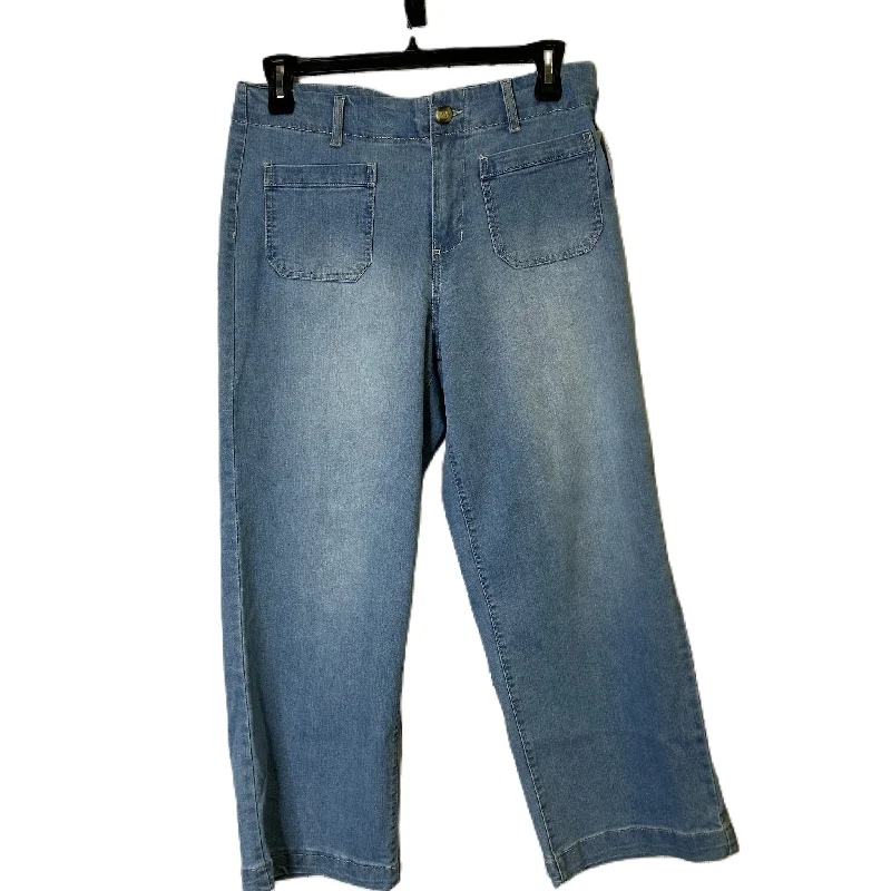 Jeans Straight By D Jeans In Blue Denim, Size: 12