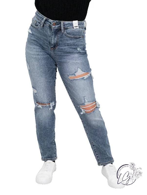 Maya High-Rise Distressed Skinny by Judy Blue