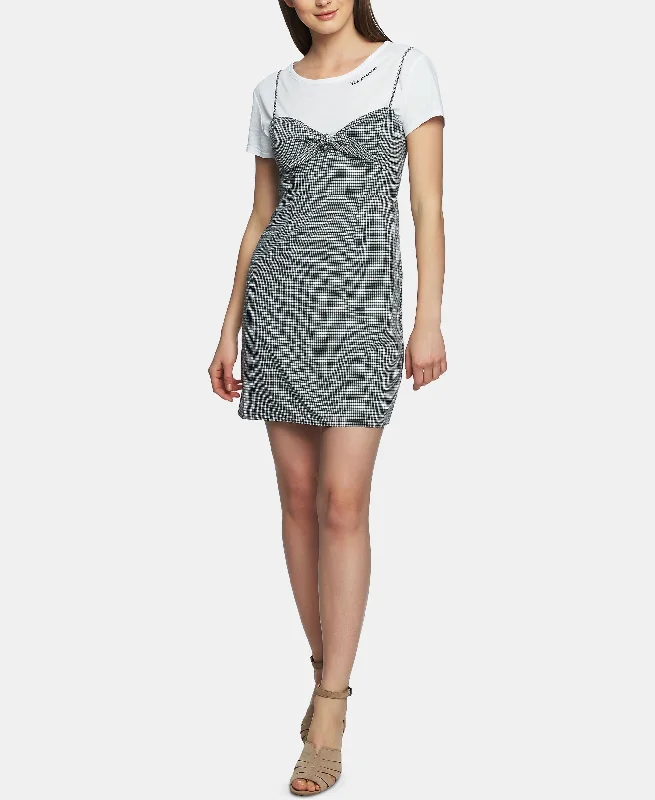 1.State Printed Mini Dress