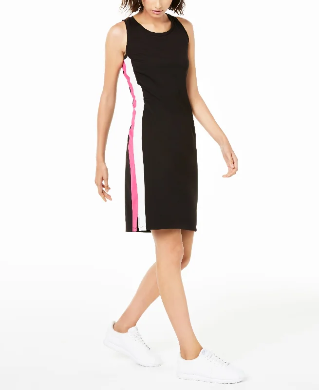 Varsity-Stripe Sheath Dress