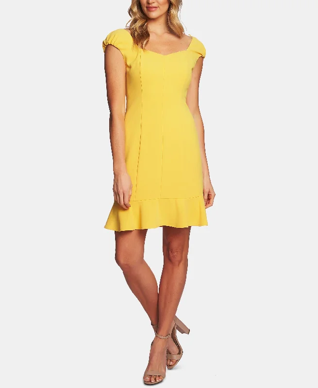 Cece Flounce Hem Shift Dress