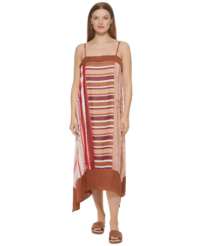 DKNY Womens Printed Midi Dress