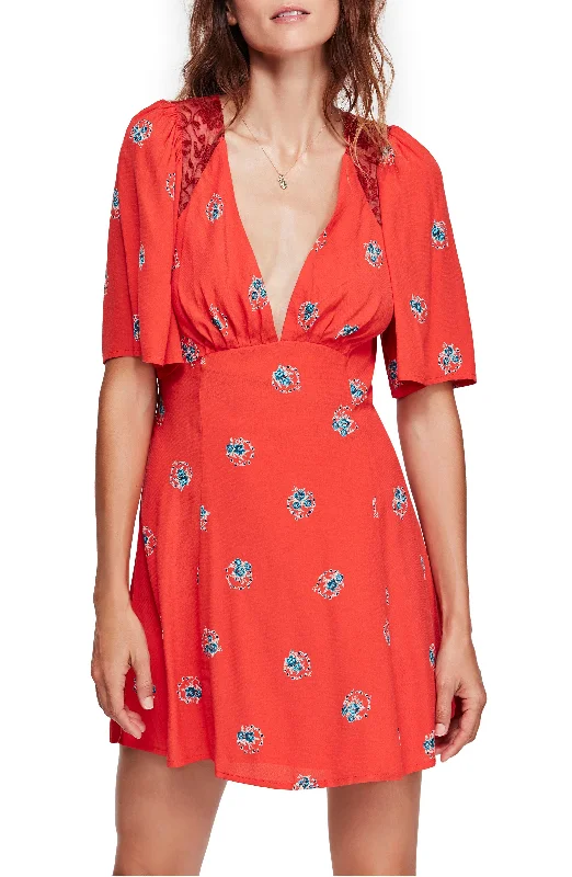 Free People Mockingbird Open Back Mini Dress