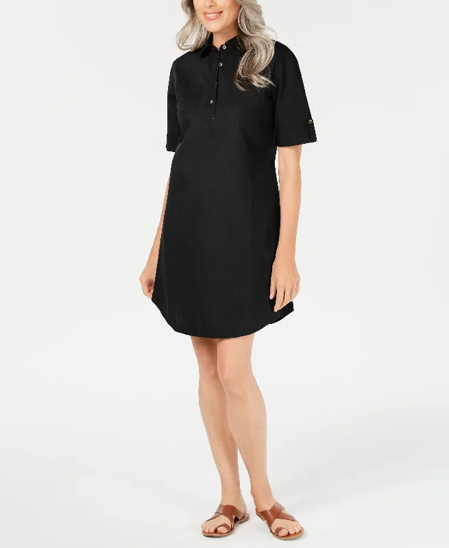 Karen Scott Cotton Pullover Shirtdress