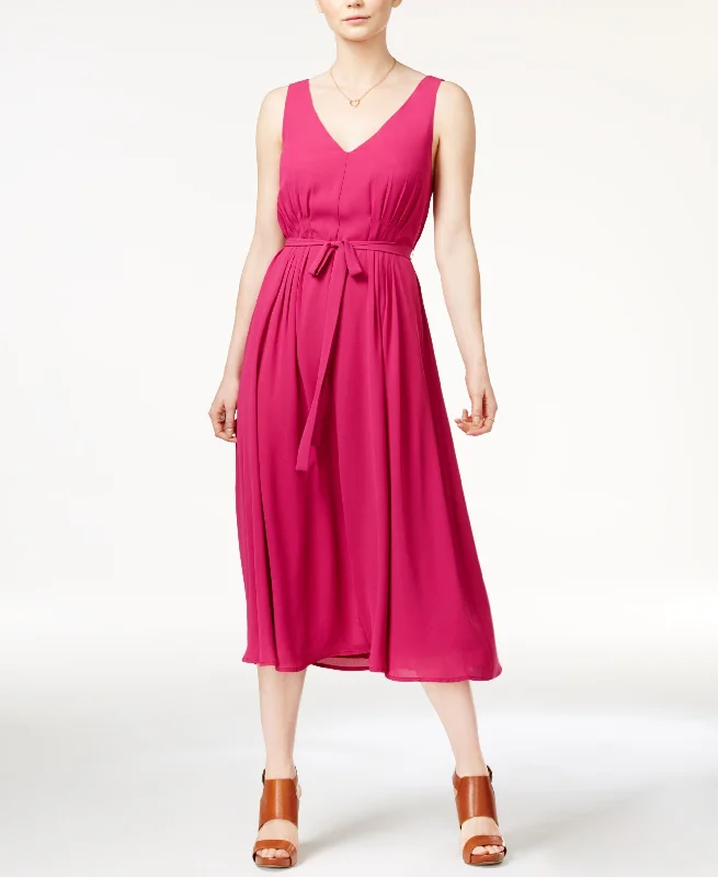 Maison Jules Belted Fit Flare Dress