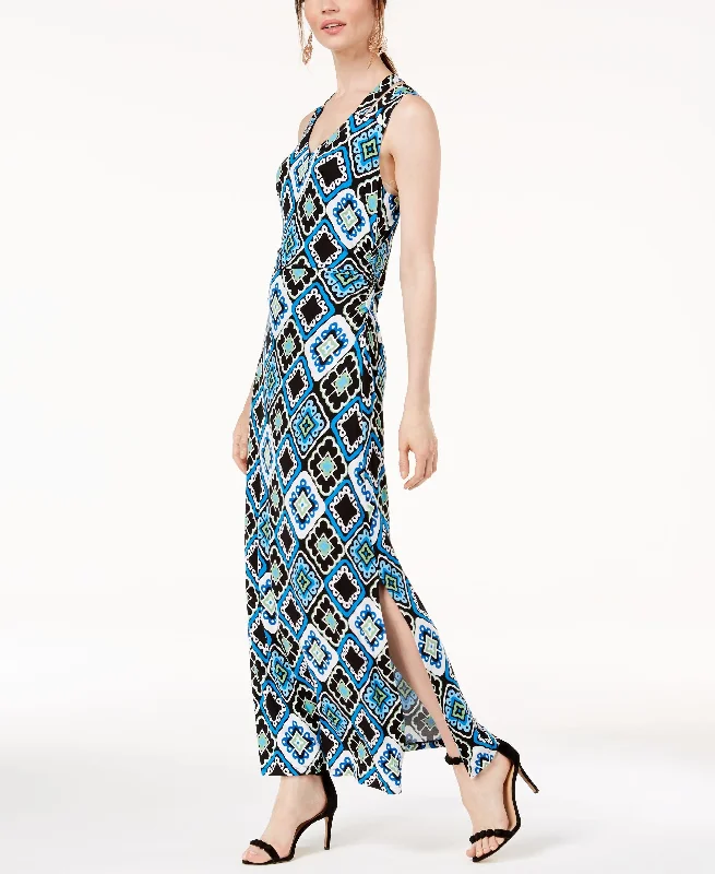 Printed Crisscross Maxi Dress