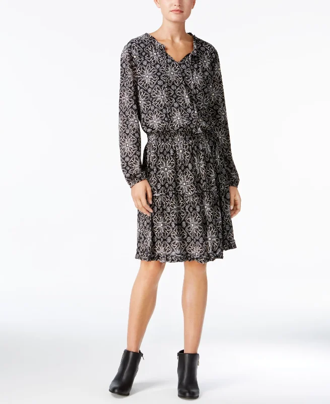 Style & Co Printed Peasant Dress