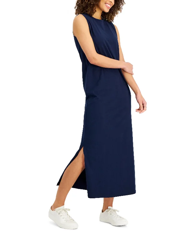 Style & Co Womens Cotton Sleeveless Maxi Dress