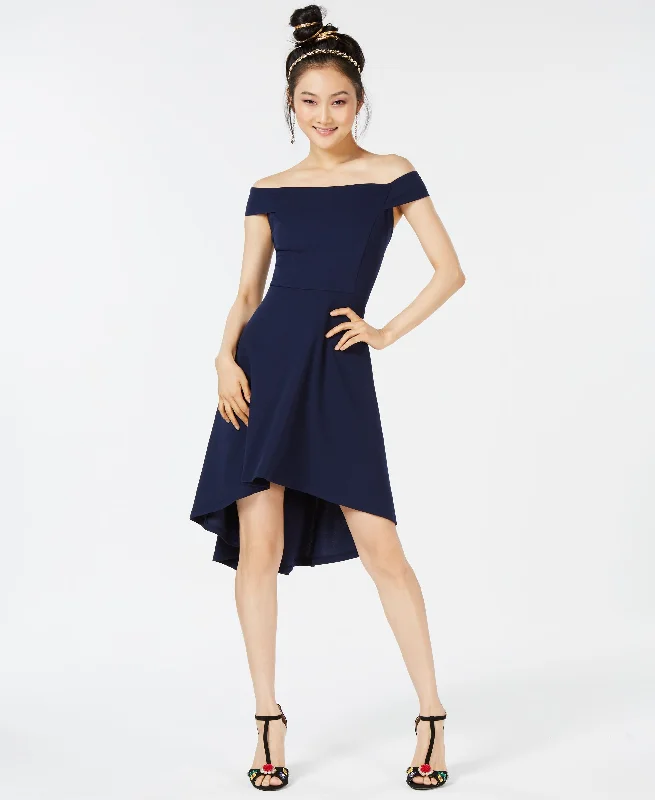 Teeze Me Juniors Off The Shoulder Fit Flare Dress