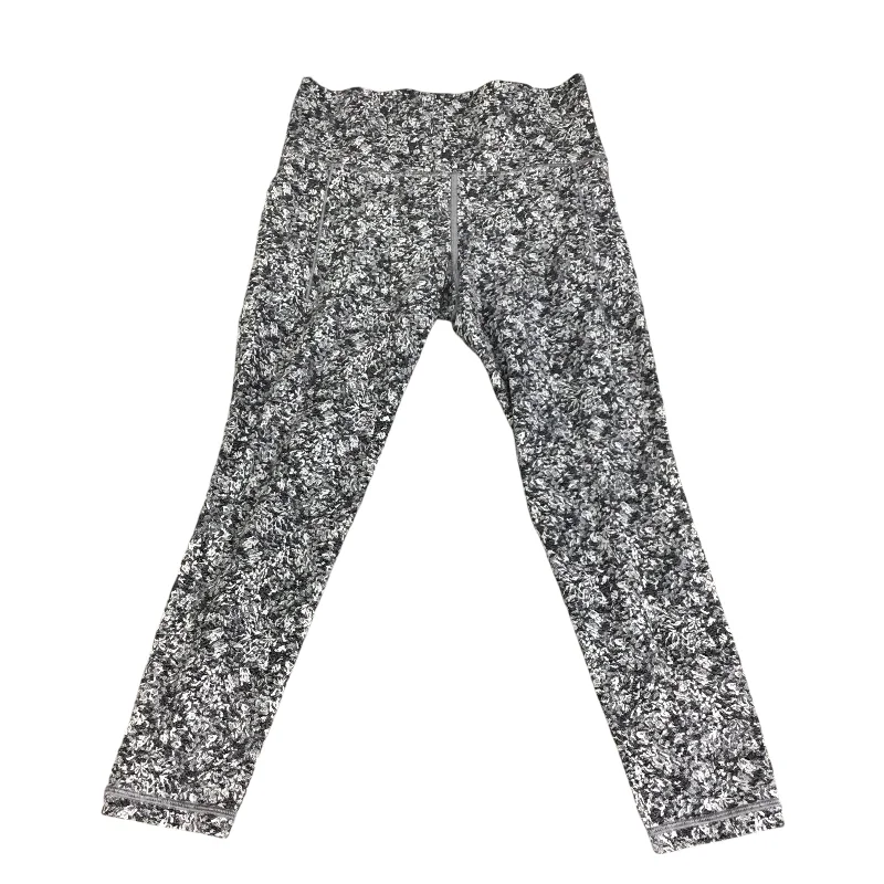 Athletic Leggings By Athleta In Grey & White, Size: S