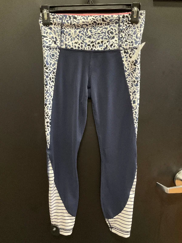 Athletic Leggings By Athletica In Blue & White, Size: Xs