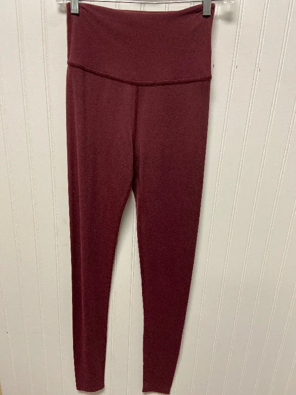 Athletic Leggings By Beyond Yoga In Burgundy, Size: M