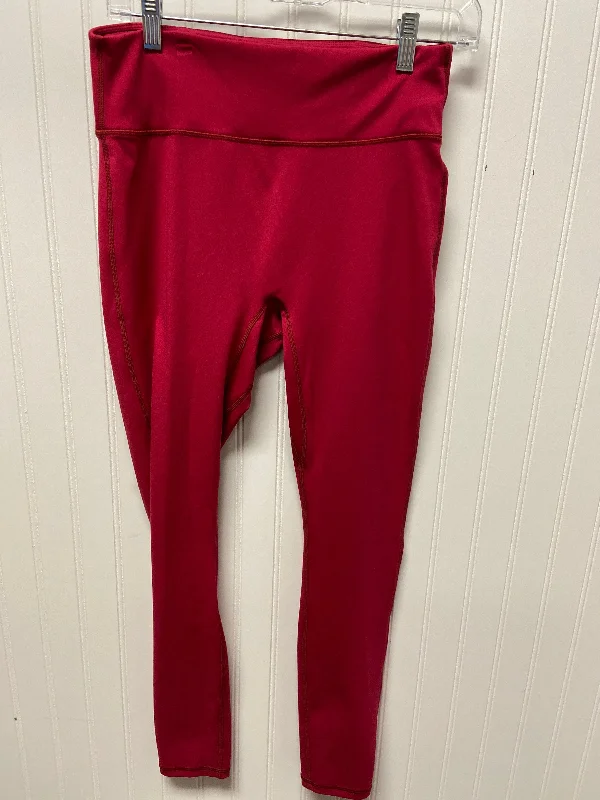 Athletic Leggings By Fabletics In Fuschia, Size: L