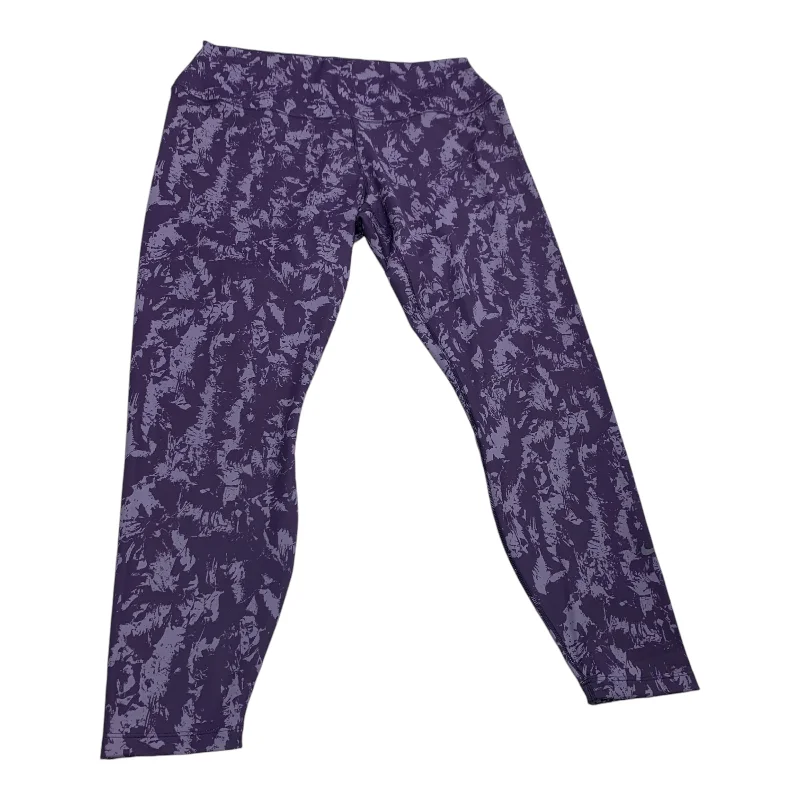 Athletic Leggings By Nike Apparel In Purple, Size: Xl