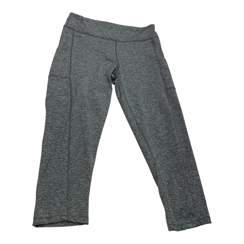 Athletic Leggings Capris By S2 Sportswear In Grey, Size: L