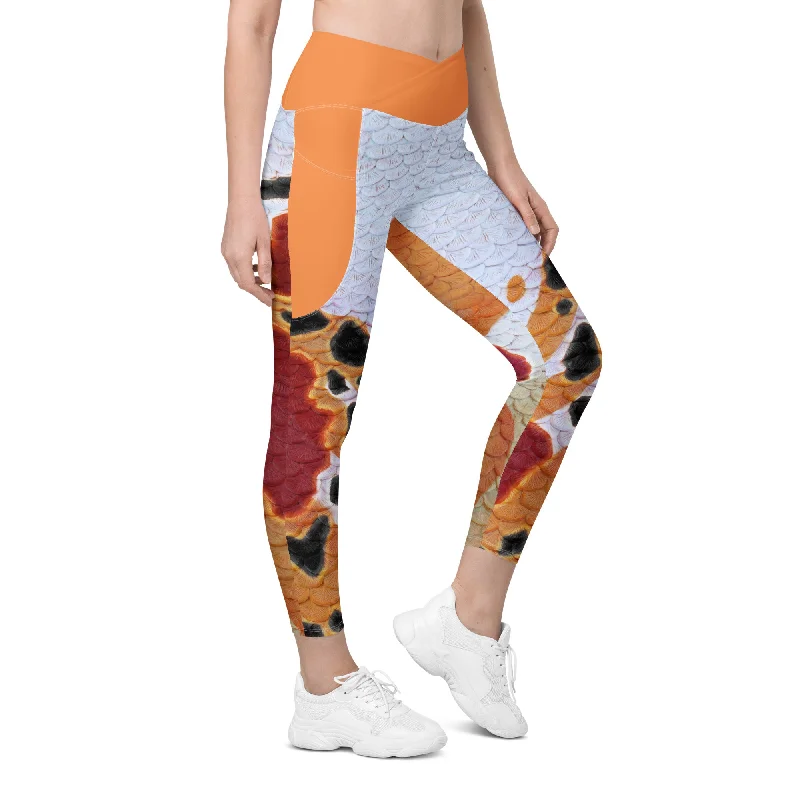 Classic Koi Cross Waist Leggings with Pockets