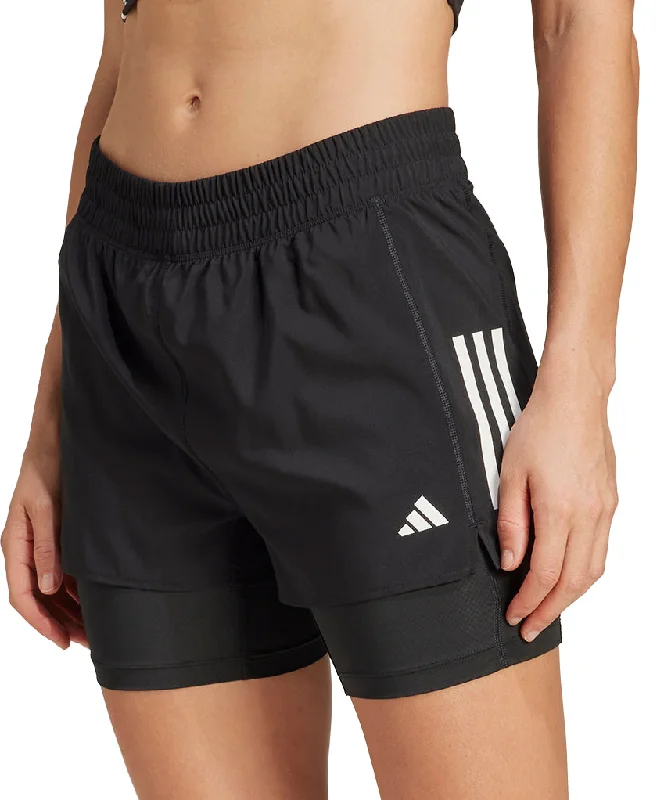 adidas Own The Run ClimaCool 2 In 1 Womens Running Shorts - Black