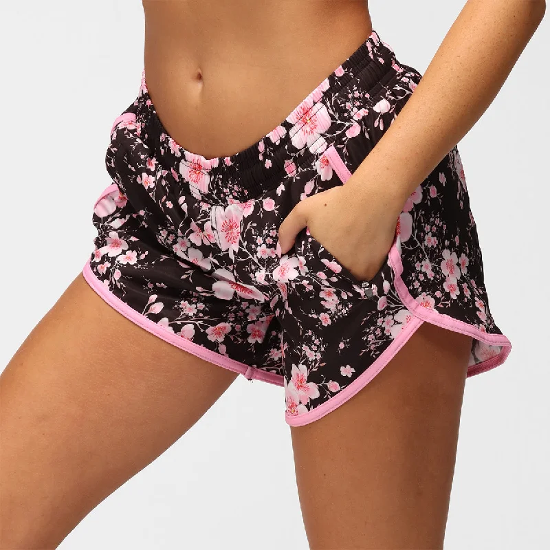 Blossom Noir Loose Fit Workout Shorts