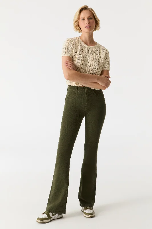 Matilda Cord High Waist Pants Green