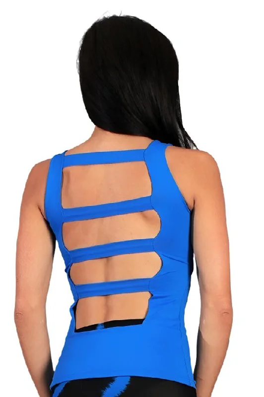 Equilibrium Activewear Ladder Back Top LT1053 Royal