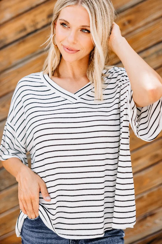 Good Impressions White Striped Top