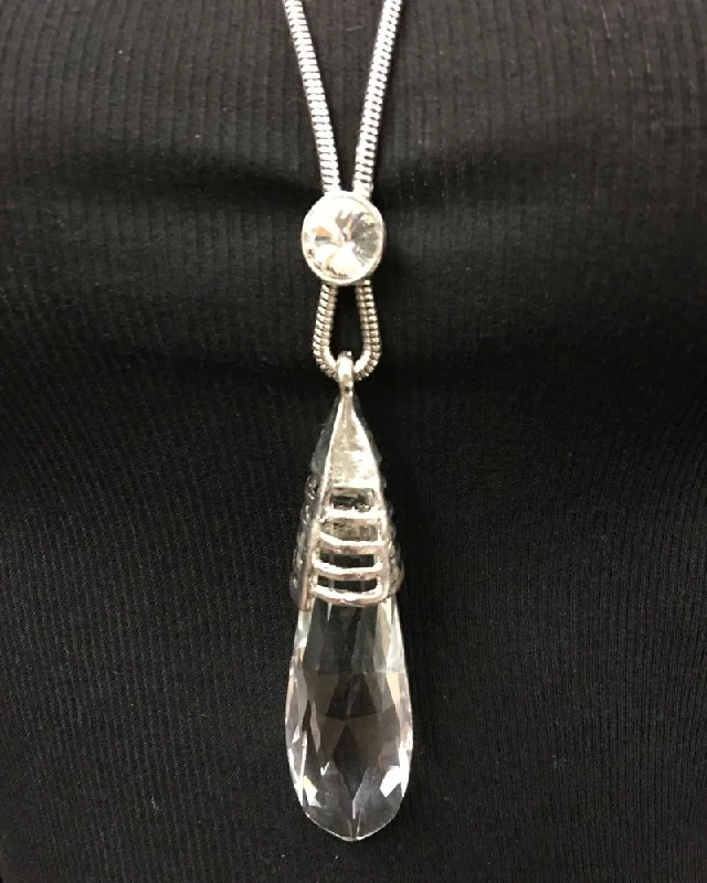 Large Crystal Pendant Necklace